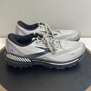 Brooks Adrenaline GTS 23 Shoes Womens Size 9.5 Gray Lavender Running Sneakers